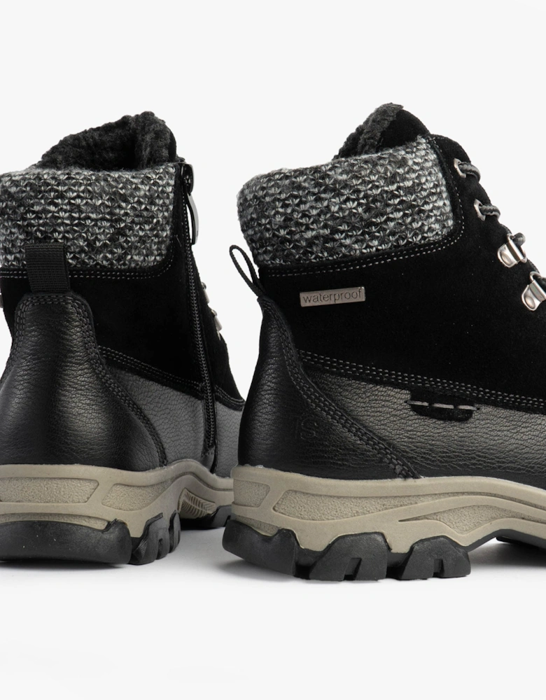 WYNTER 02 Womens Waterproof Lace Up Boots Black