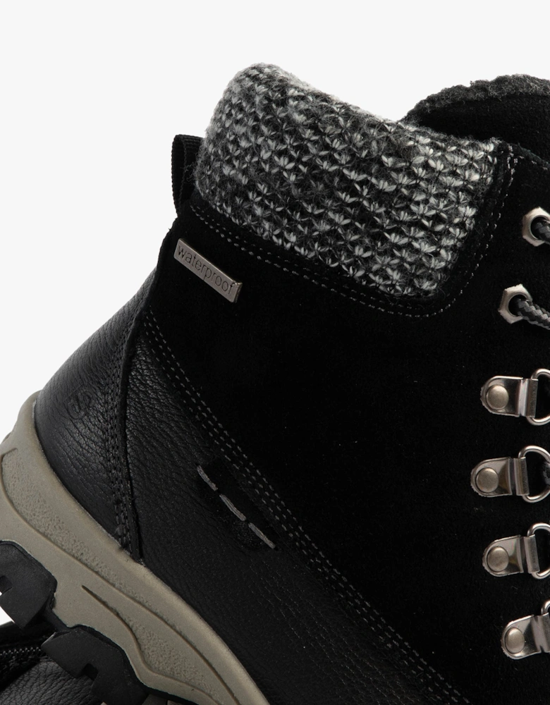 WYNTER 02 Womens Waterproof Lace Up Boots Black