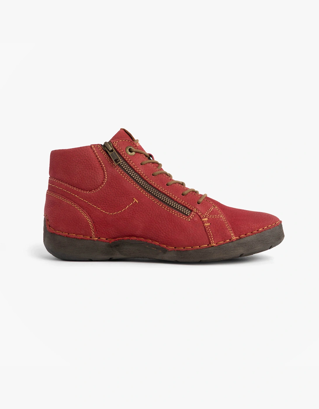 Women's Josef Seibel FERGEY 67 Womens Size Zip Boots Red - Size: 6.5