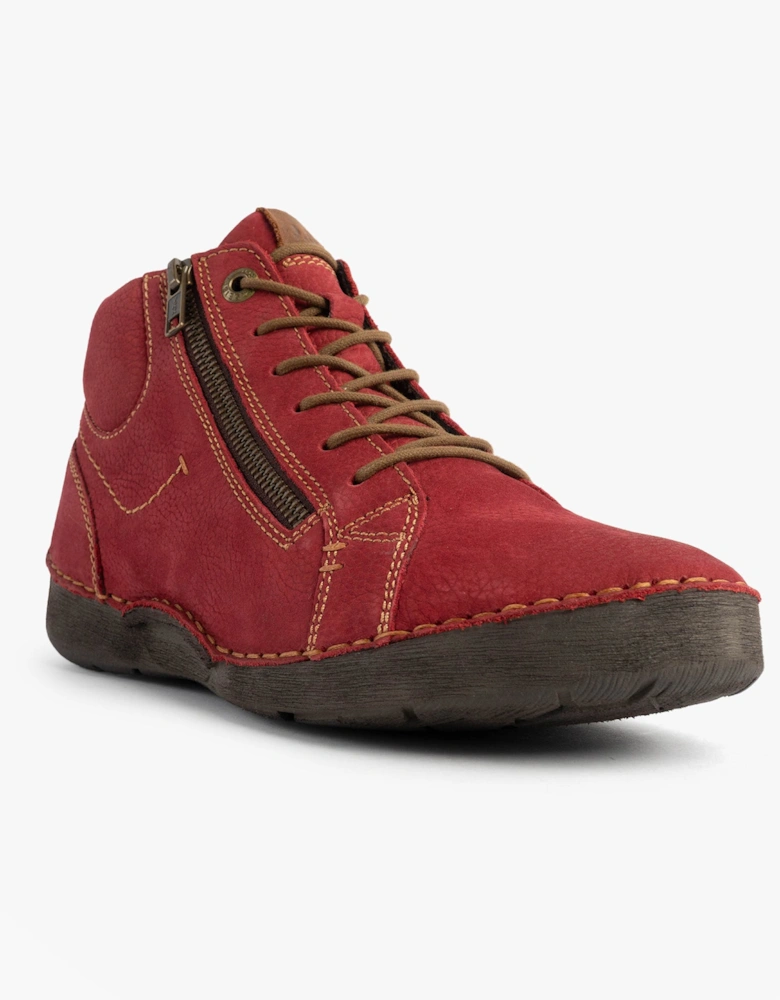 FERGEY 67 Womens Size Zip Boots Red
