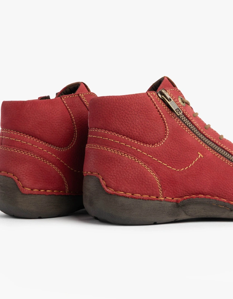 FERGEY 67 Womens Size Zip Boots Red