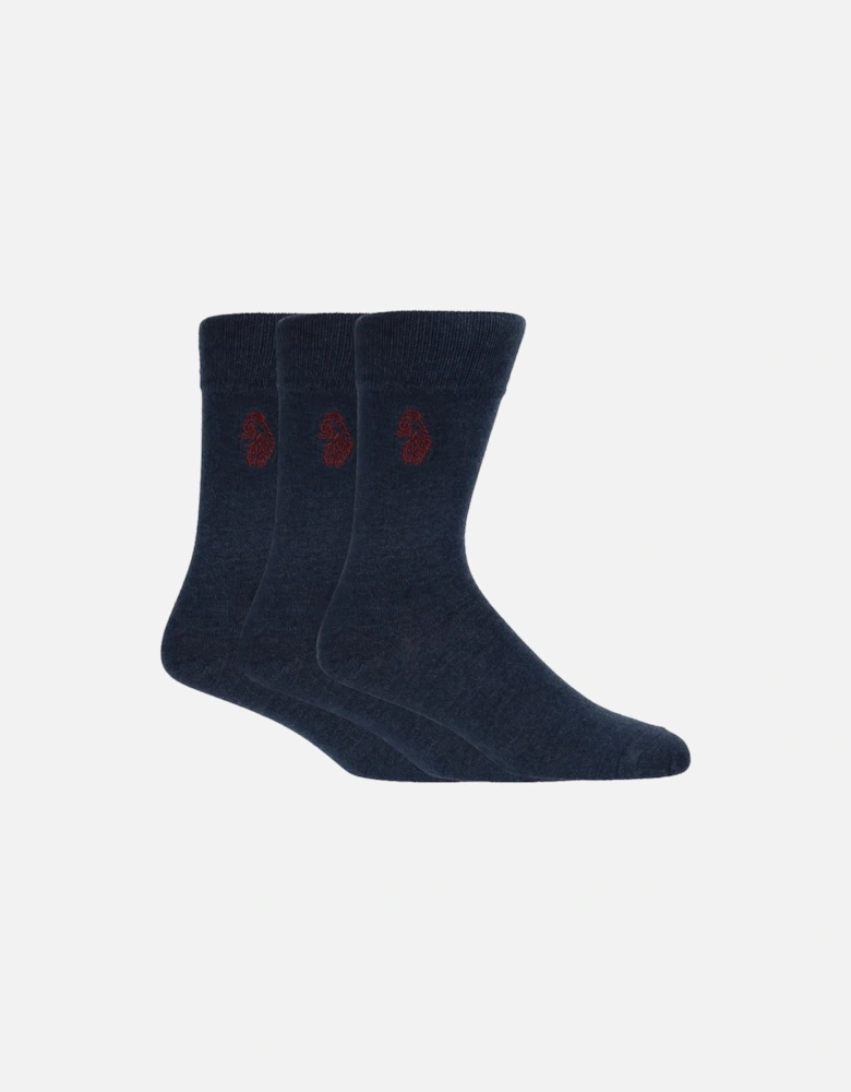 Antiki 3pk Socks - Steel Blue