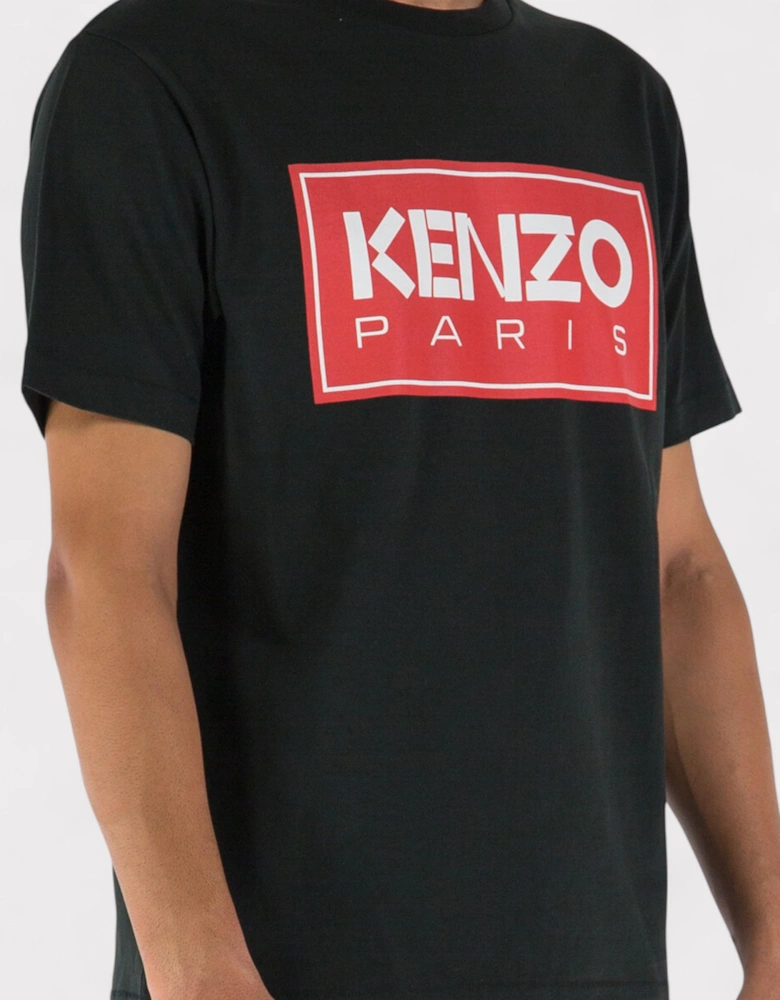 Paris Classic Logo T-Shirt Black Red