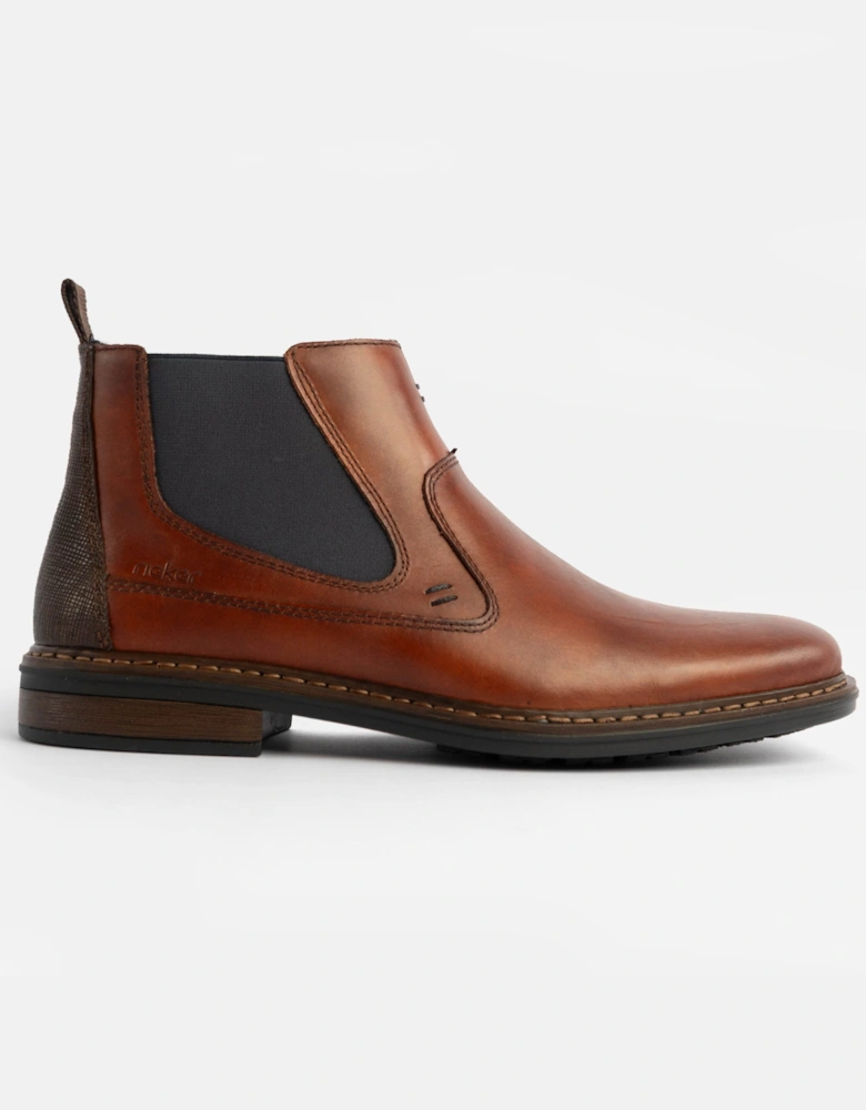 17654-22 Mens Leather Boots Brown