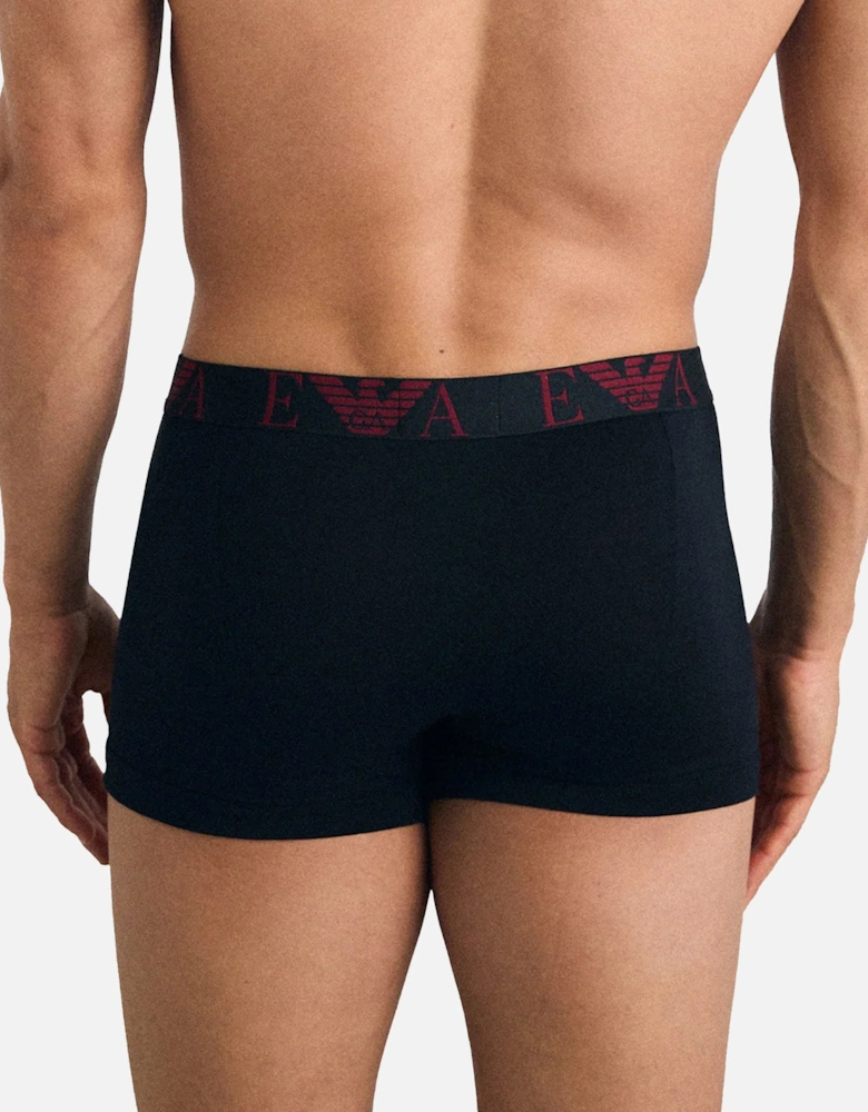 Stretch Cotton Logo 3 Pack Trunks Black/Red