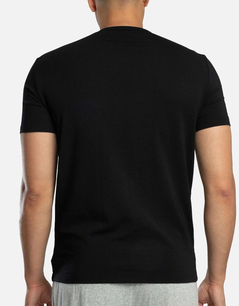 Lounge 2 Pack Stretch Cotton T-Shirt Black/Black