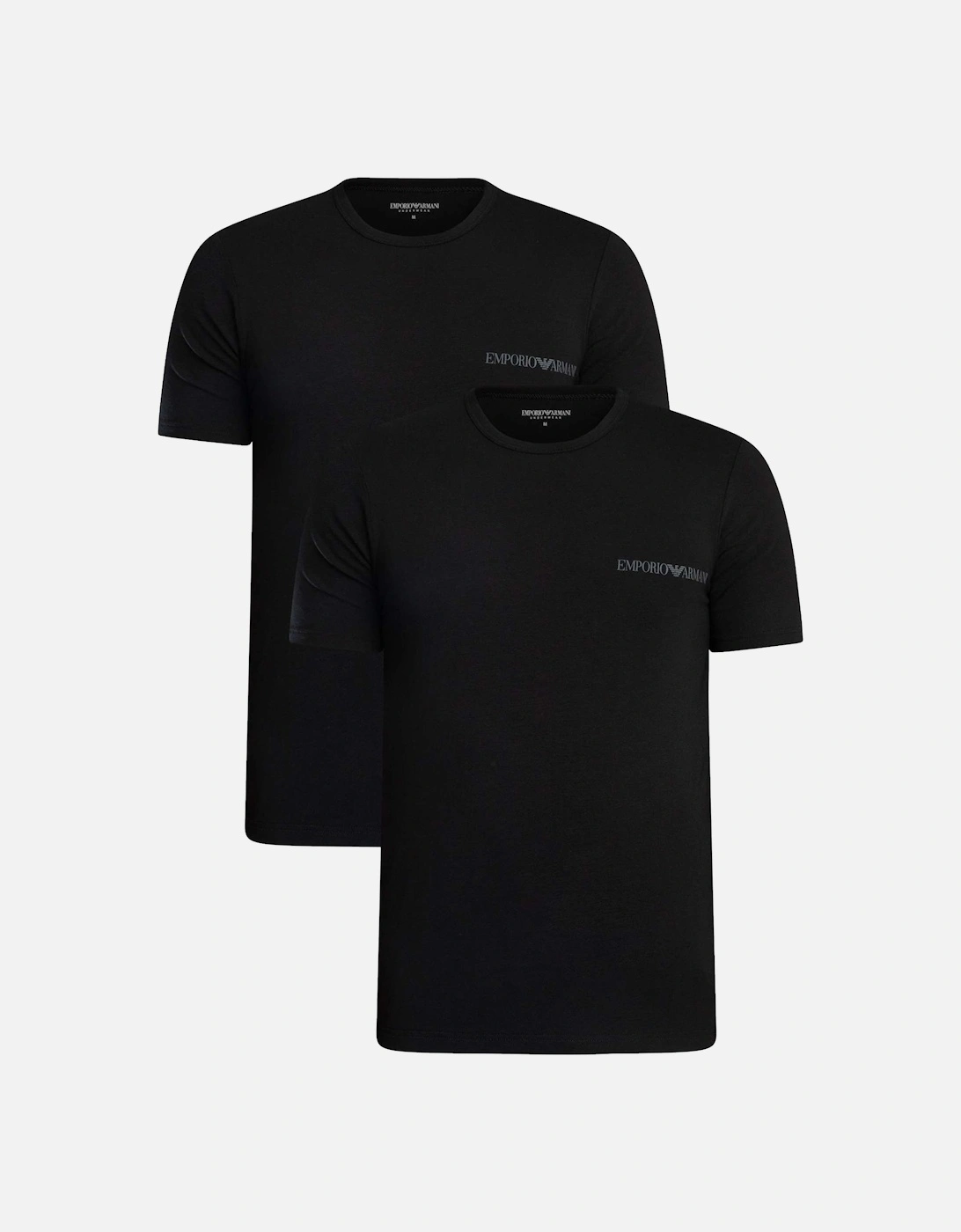 Lounge 2 Pack Stretch Cotton T-Shirt Black/Black, 5 of 4