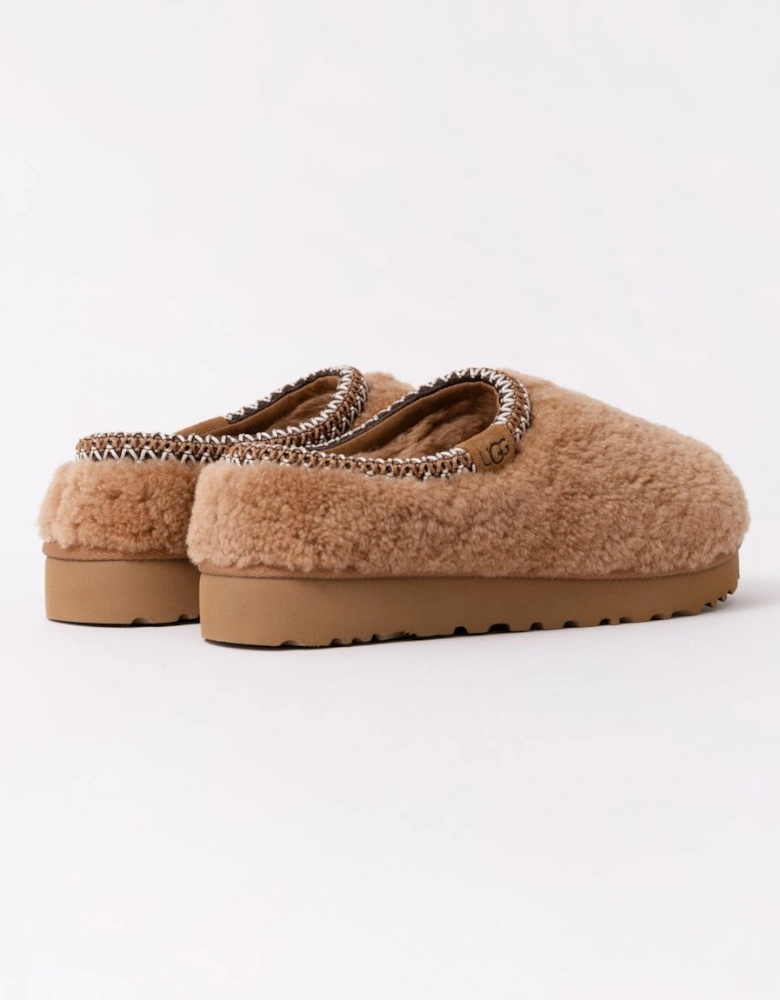 Tasman Maxi Curly Womens Slippers - Chestnut