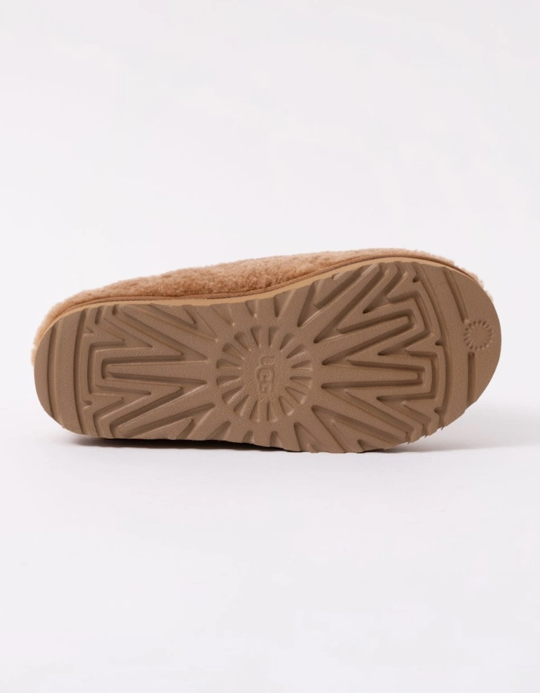 Tasman Maxi Curly Womens Slippers - Chestnut