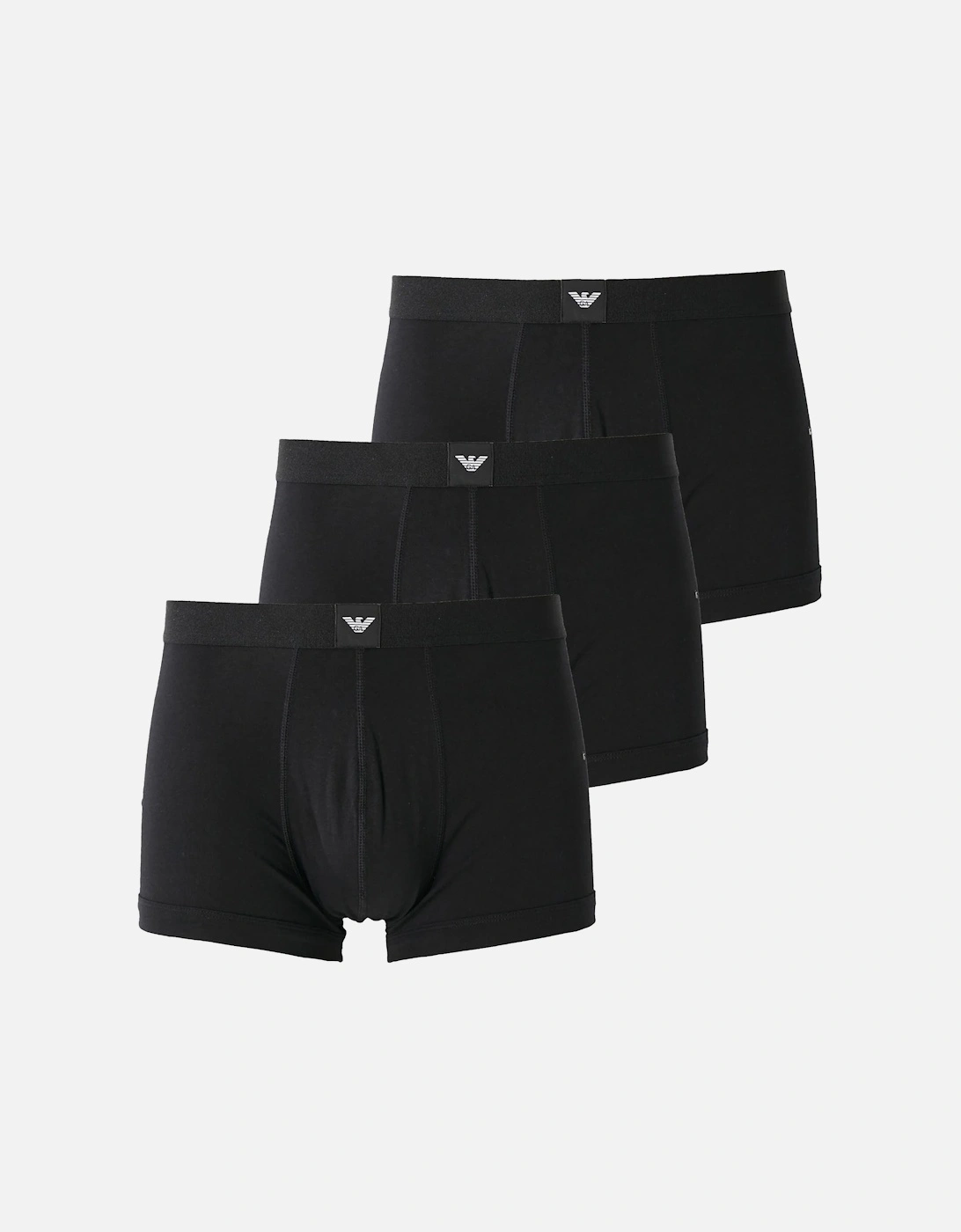 Stretch Cotton Logo 3 Pack Trunks Black/Black/Black, 4 of 3