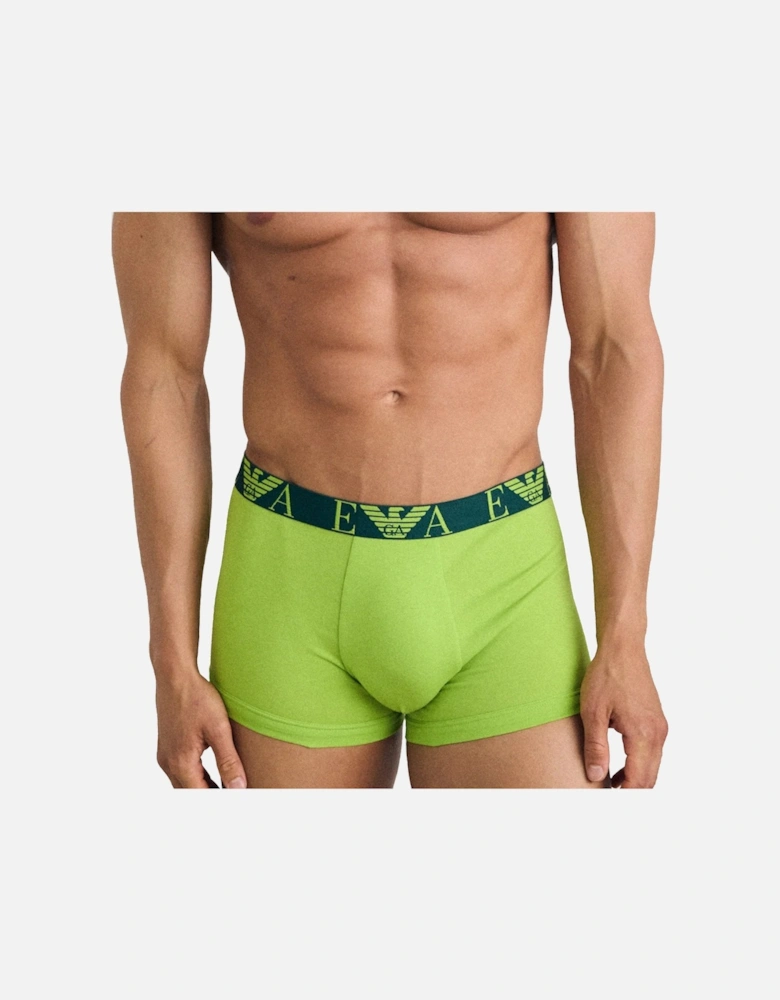 Stretch Cotton Logo 3 Pack Trunks Blue/Pine/Lime
