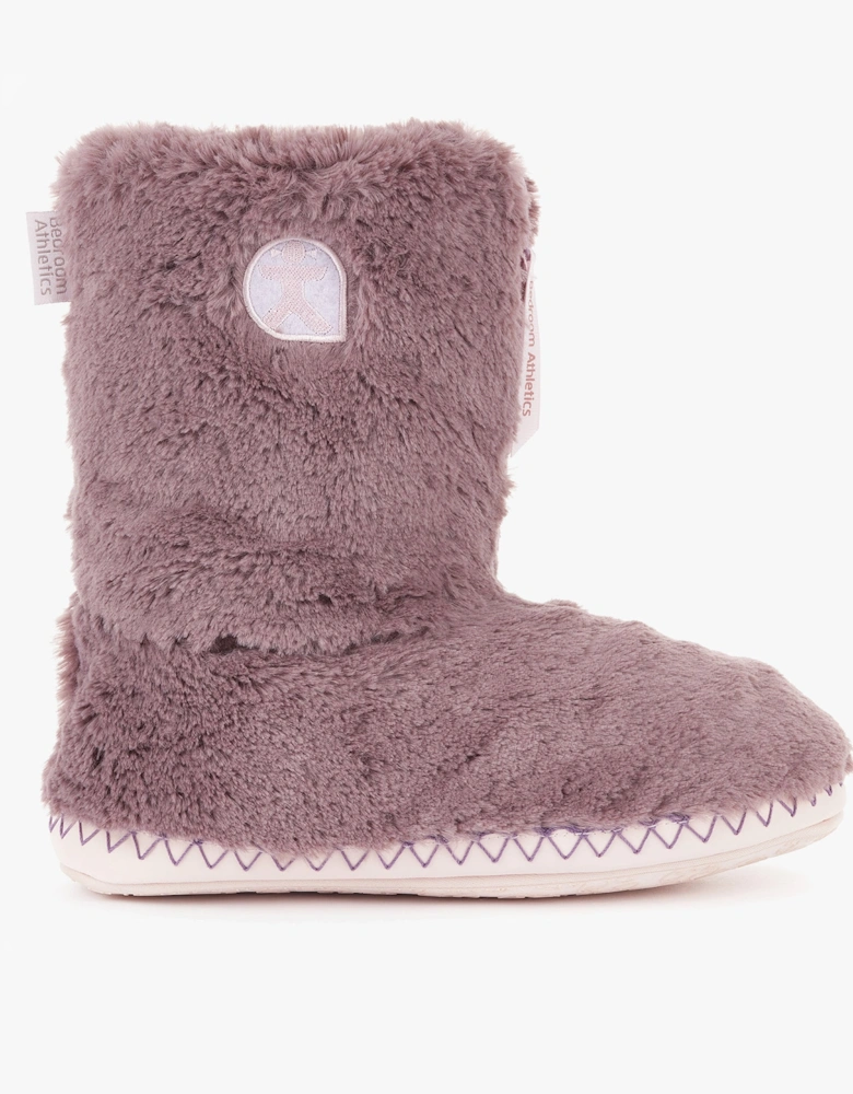 MONROE Womens Faux Fur Boots Aquarelle/Dusky Pink