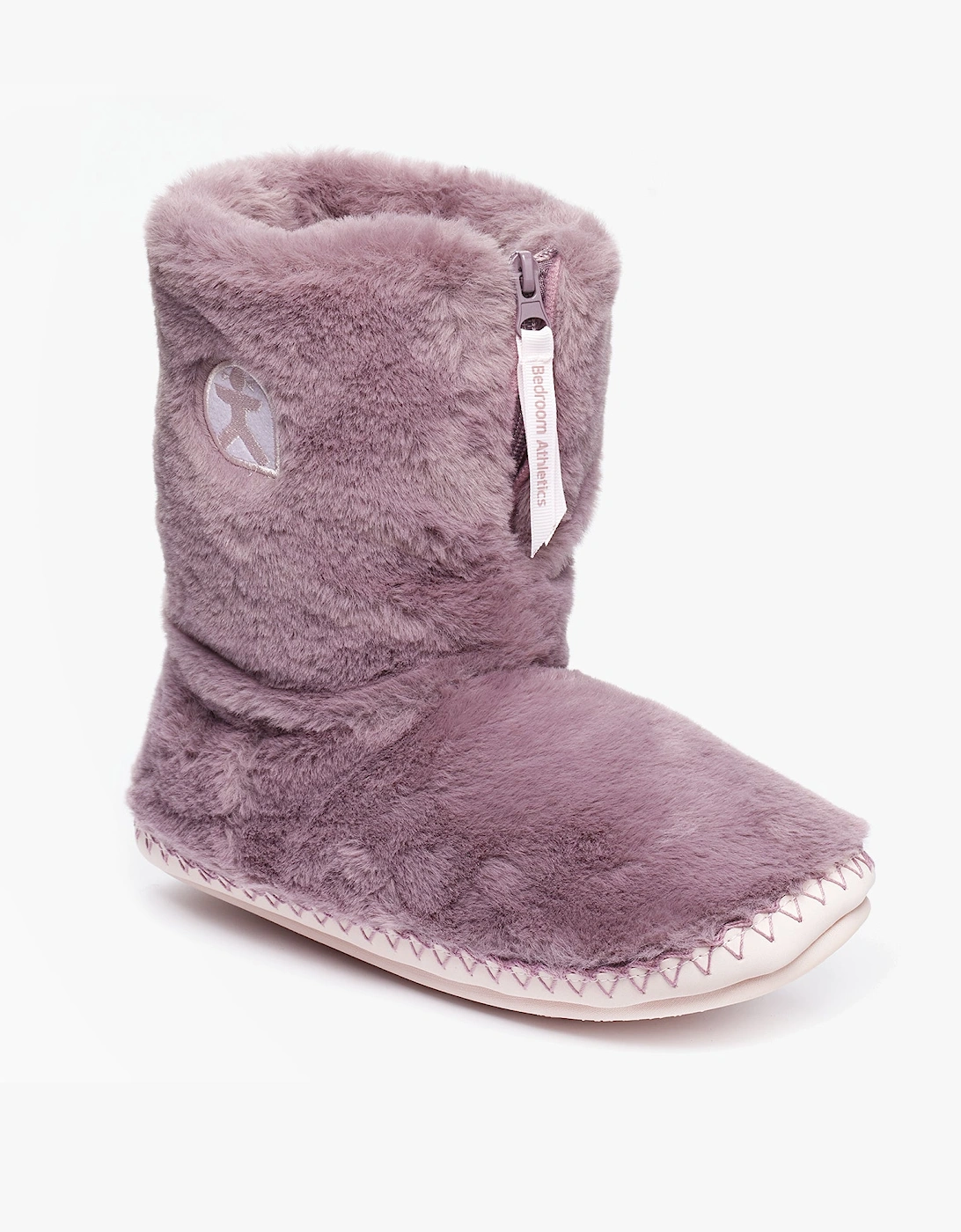MONROE Womens Faux Fur Boots Aquarelle/Dusky Pink