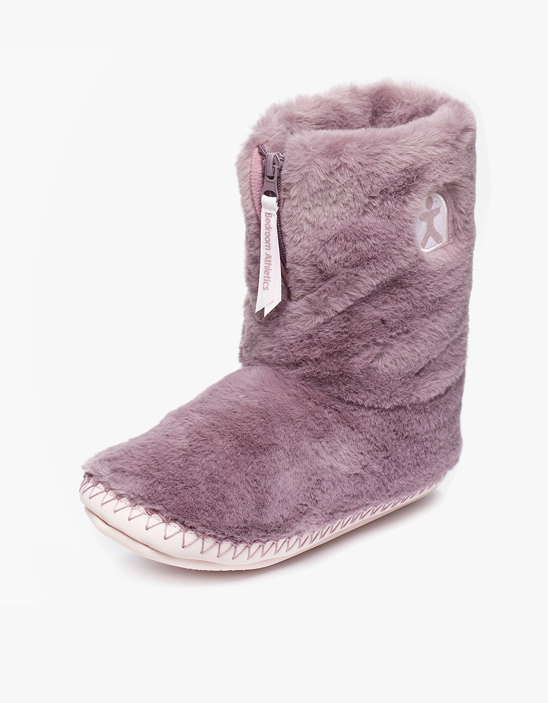 MONROE Womens Faux Fur Boots Aquarelle/Dusky Pink