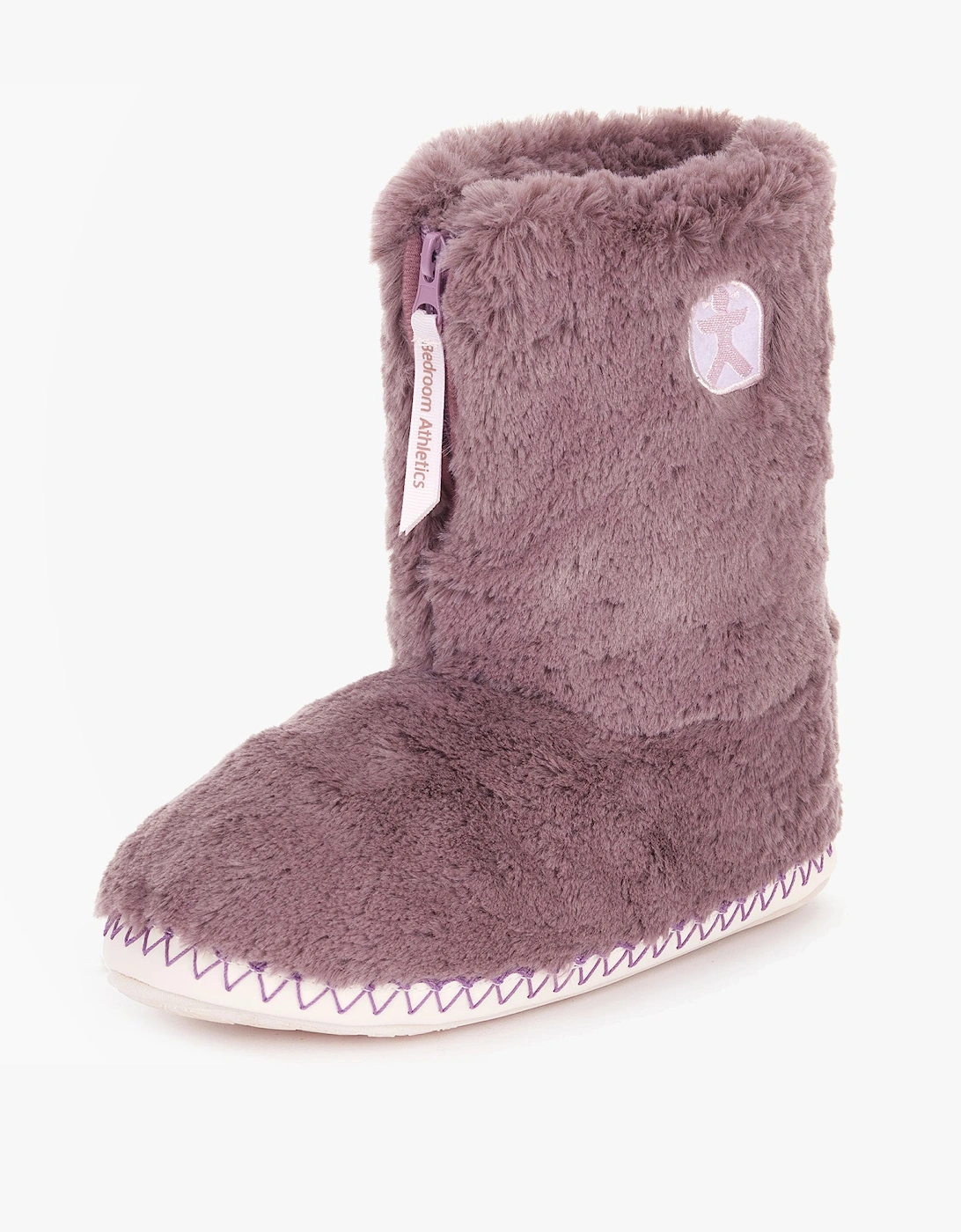 MONROE Womens Faux Fur Boots Aquarelle/Dusky Pink
