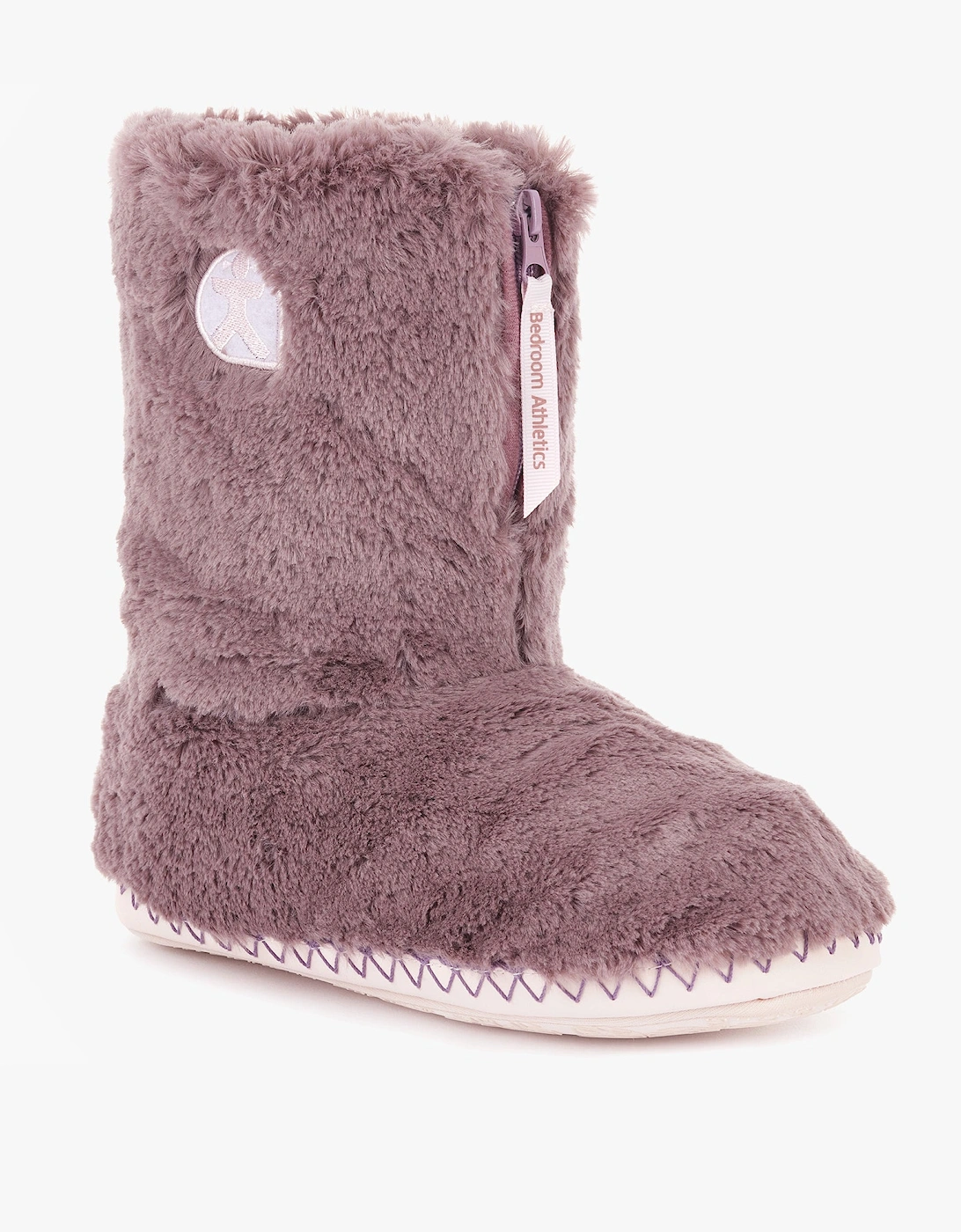 MONROE Womens Faux Fur Boots Aquarelle/Dusky Pink