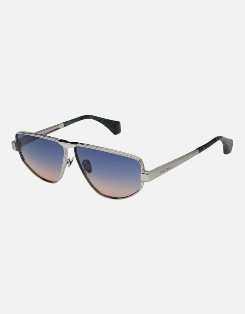 Suzi Sunglasses - Silver/Blue