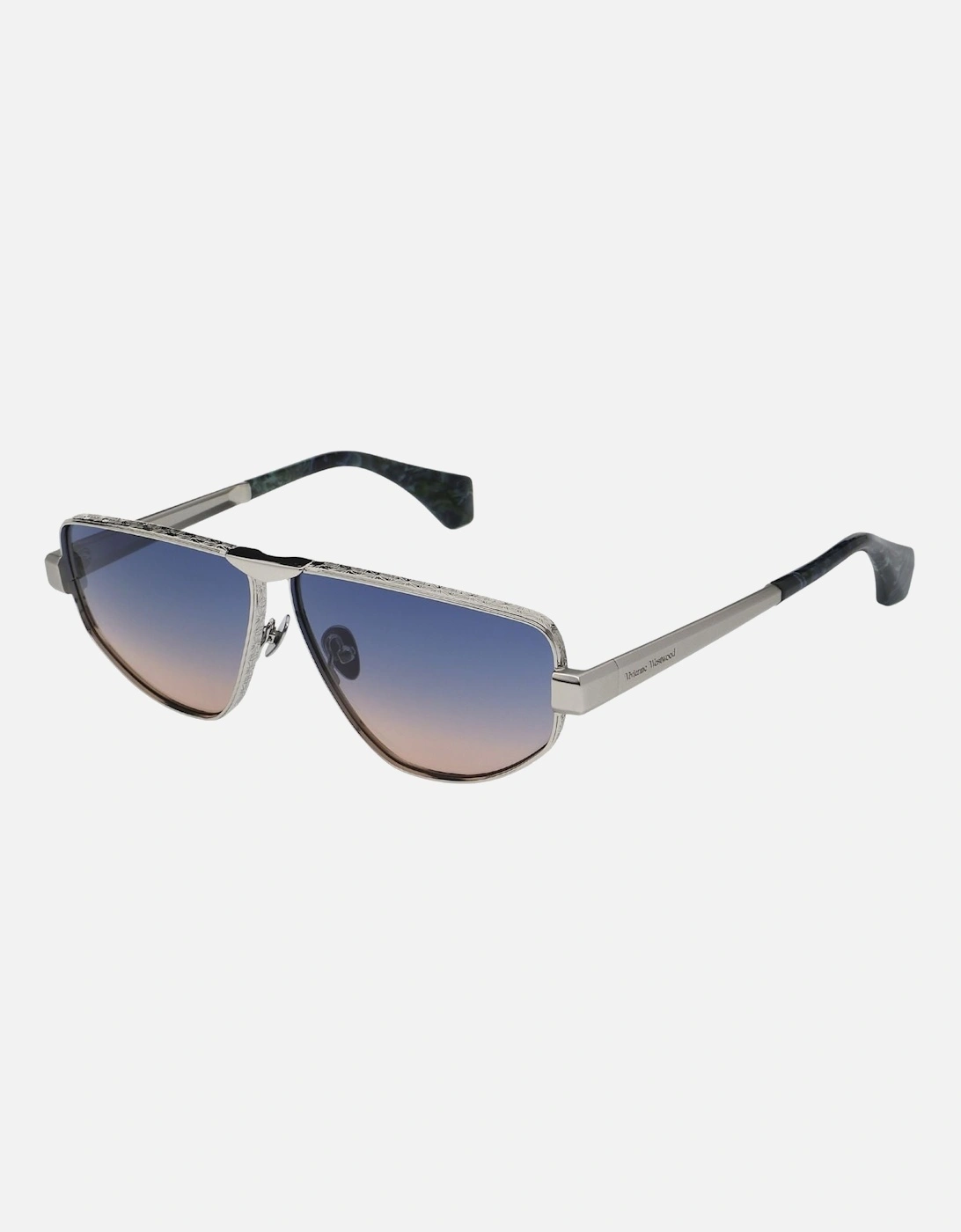 Suzi Sunglasses - Silver/Blue, 2 of 1