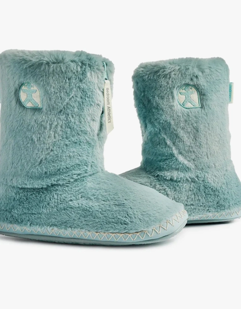 MARILYN Womens Faux Fur Boots Seafoam