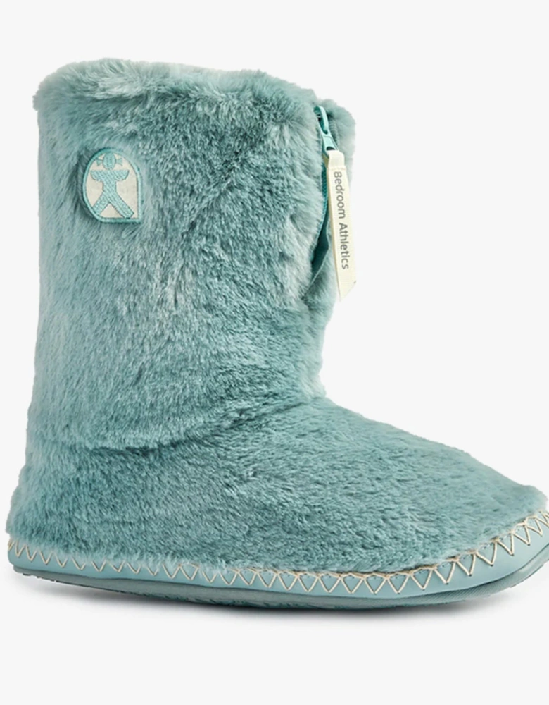 MARILYN Womens Faux Fur Boots Seafoam