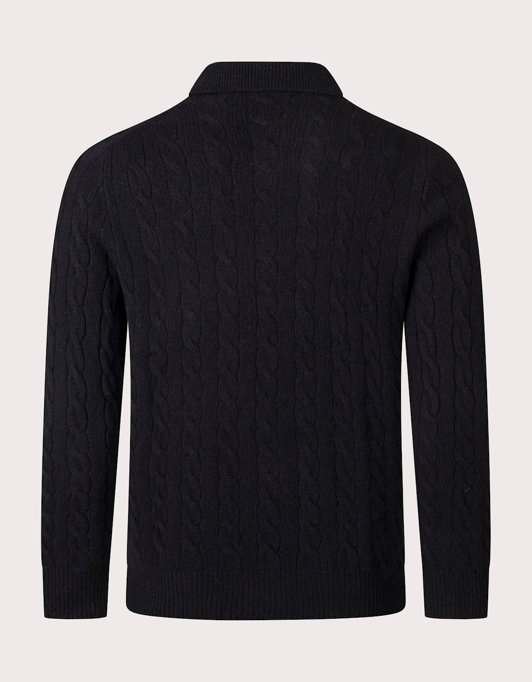 Cashmere Blend Cable Knit Sweatshirt