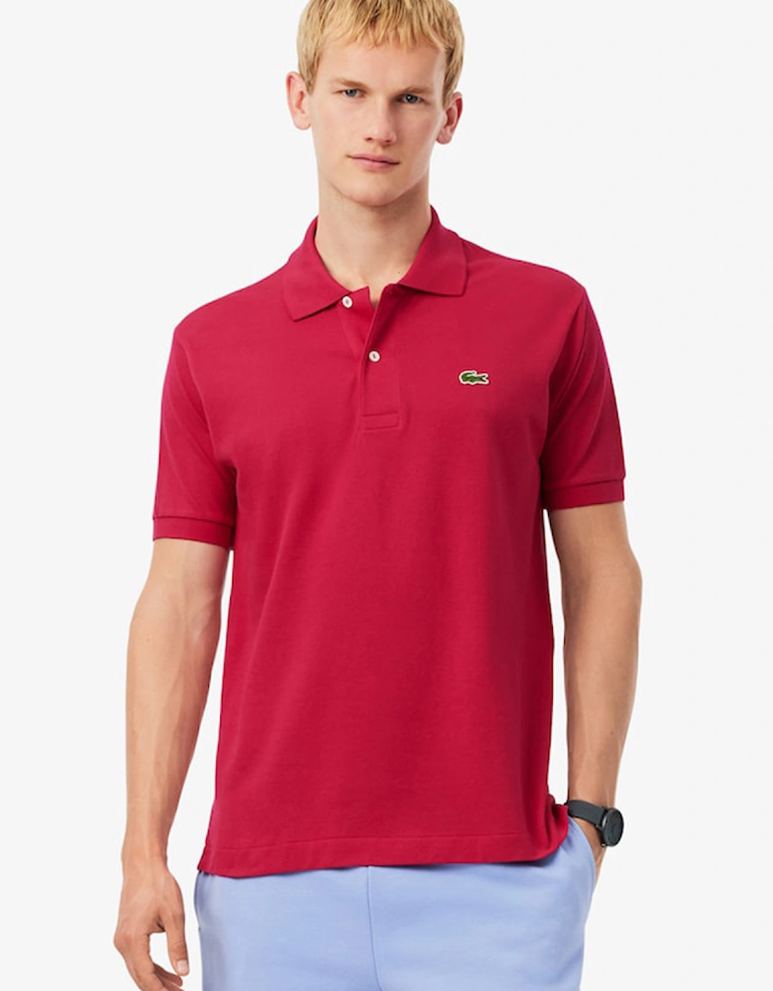 Lacoste Men's Red Classic Fit L.12.12 Original Polo Shirt  Medium