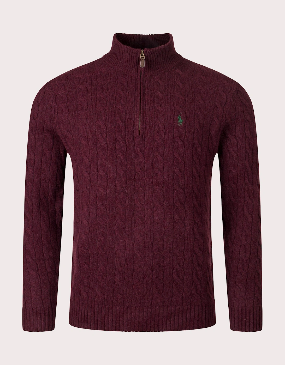 Cashmere Blend Quarter Zip Cable Knit Jumper, 4 of 3