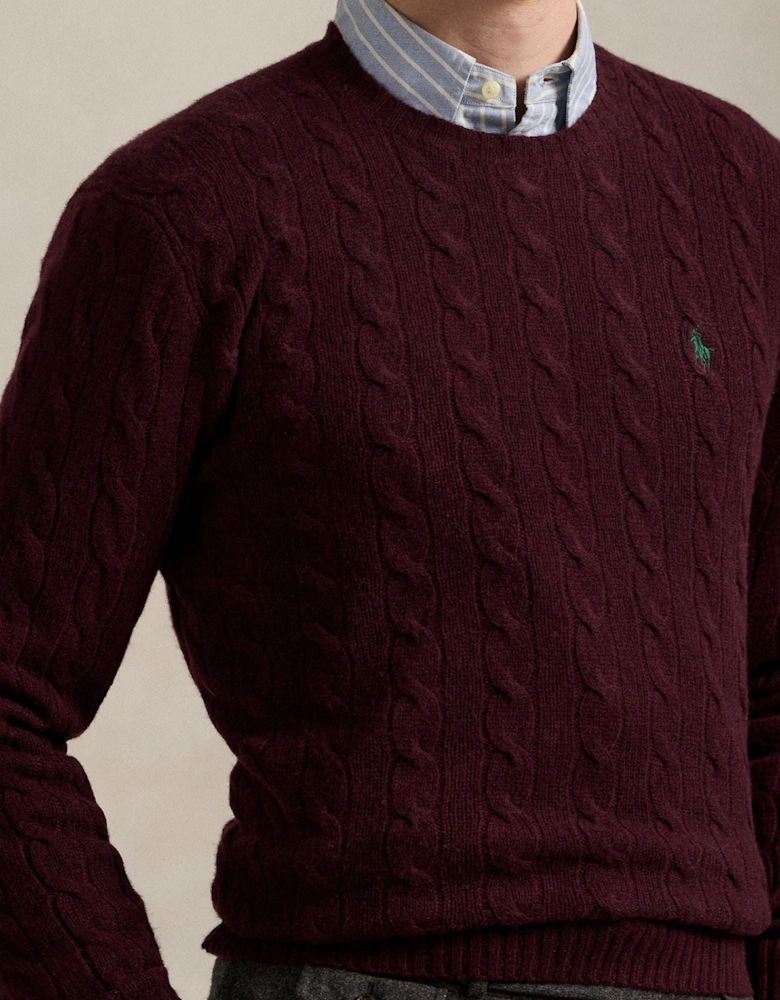 Ralph Lauren Cable Knit Long Sleeve Pullover – Aged Wine