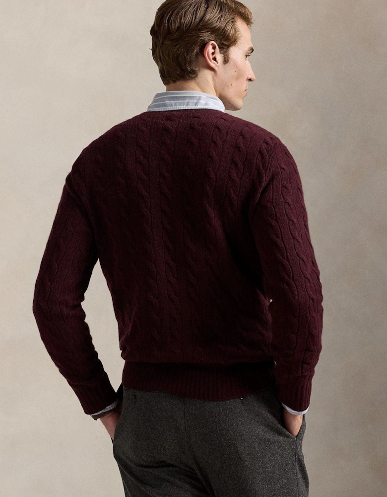 Ralph Lauren Cable Knit Long Sleeve Pullover – Aged Wine