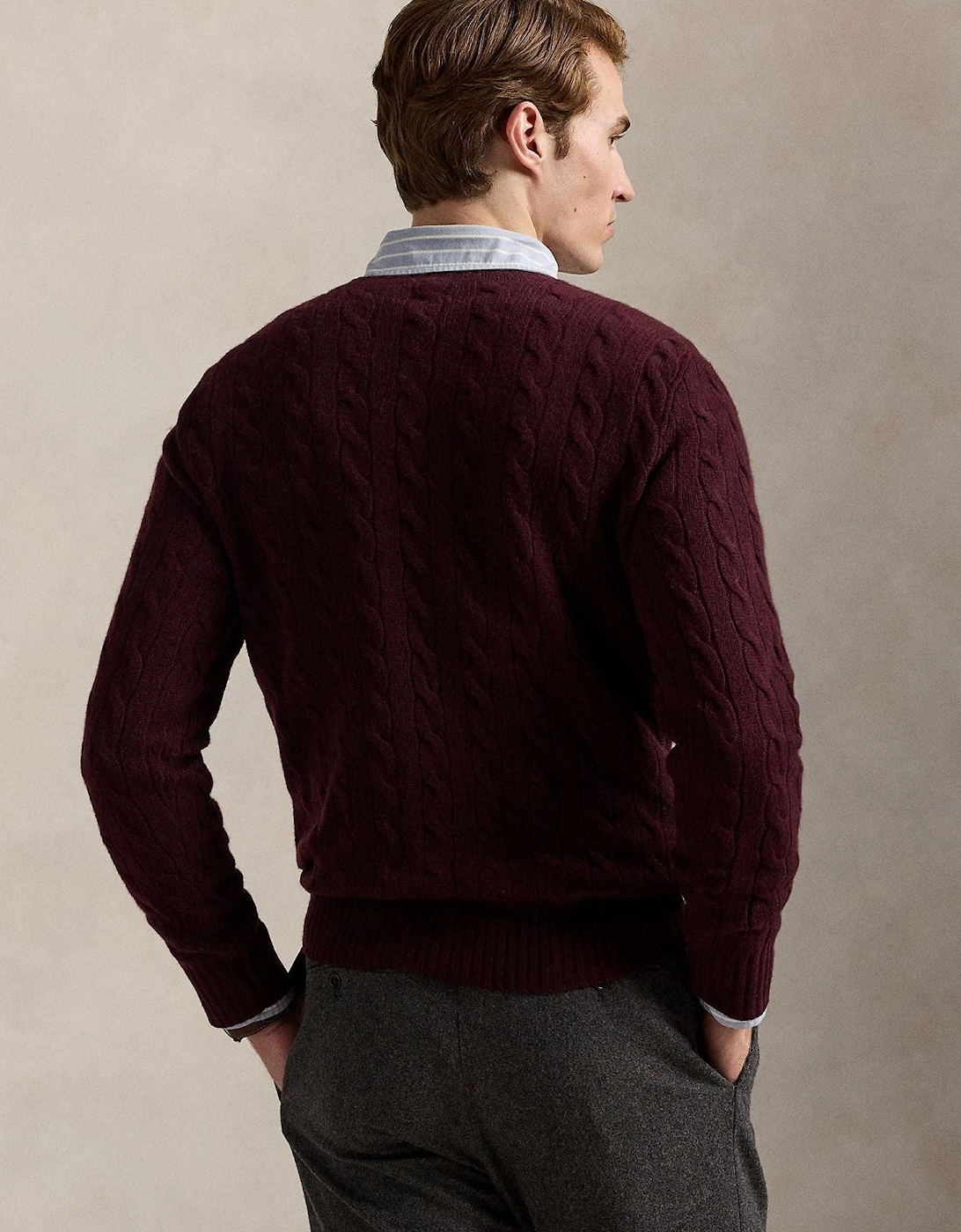 Ralph Lauren Cable Knit Long Sleeve Pullover – Aged Wine