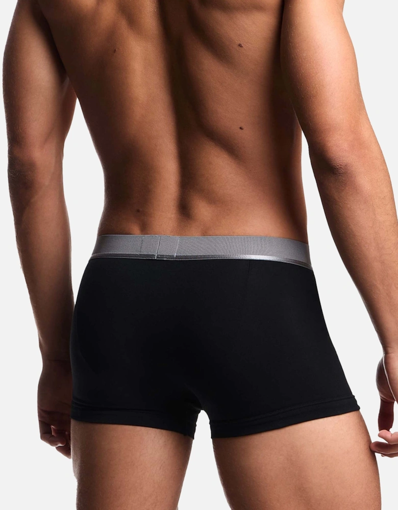 Stretch Cotton Logo 3 Pack Trunks Black/Silver