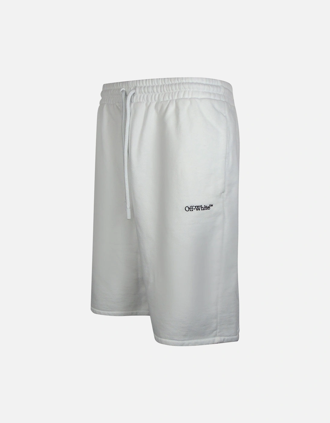 Stitch Diags Skate Sweatshorts White