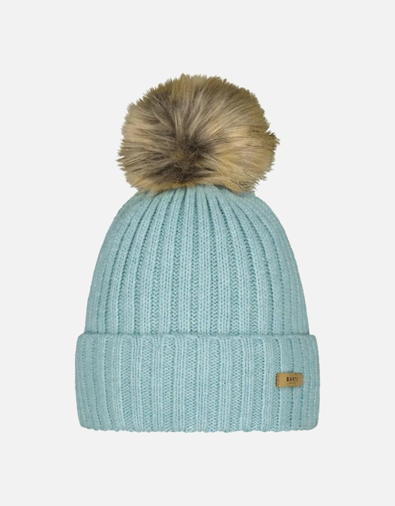 Womens Augusti Faux Fur Pom Pom Bobble Hat