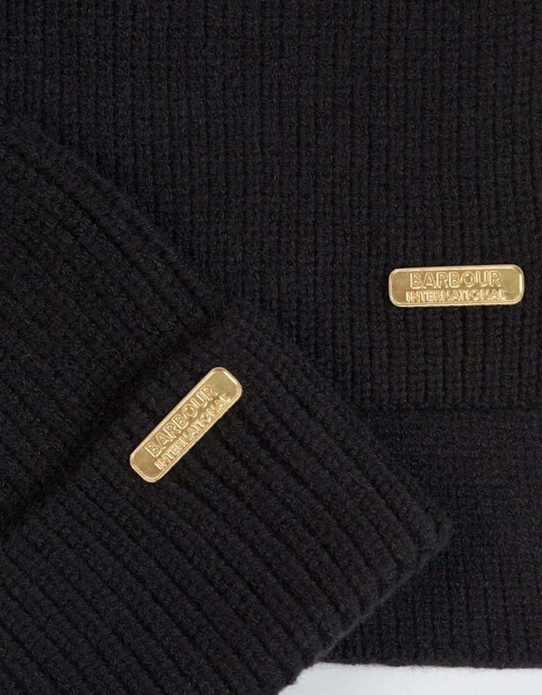 MALLORY BEANIE & SCARF Womens Gift Set Black