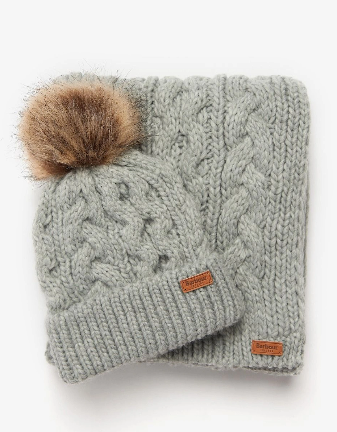 PENSHAW BEANIE & SCARF Womens Gift Set Grey, 7 of 6