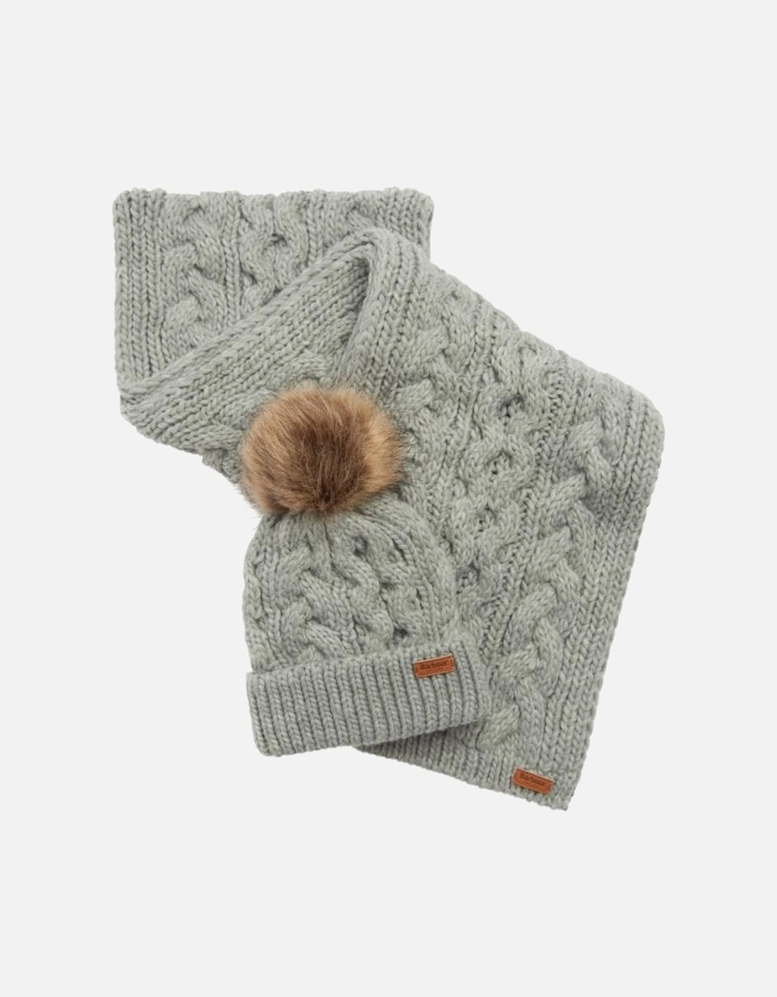 PENSHAW BEANIE & SCARF Womens Gift Set Grey