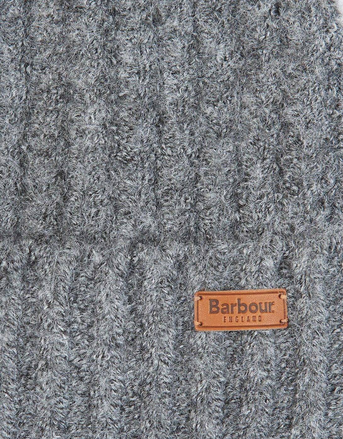 SALTBURN BEANIE & TARTAN SCARF Womens Gift Set Grey Rose