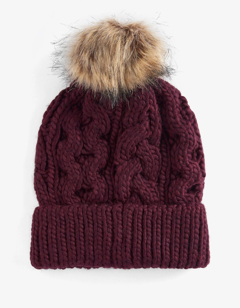 PENSHAW Womens Pom-Pom Beanie Bordeaux