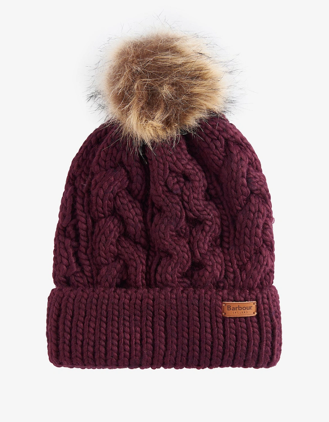 PENSHAW Womens Pom-Pom Beanie Bordeaux, 5 of 4