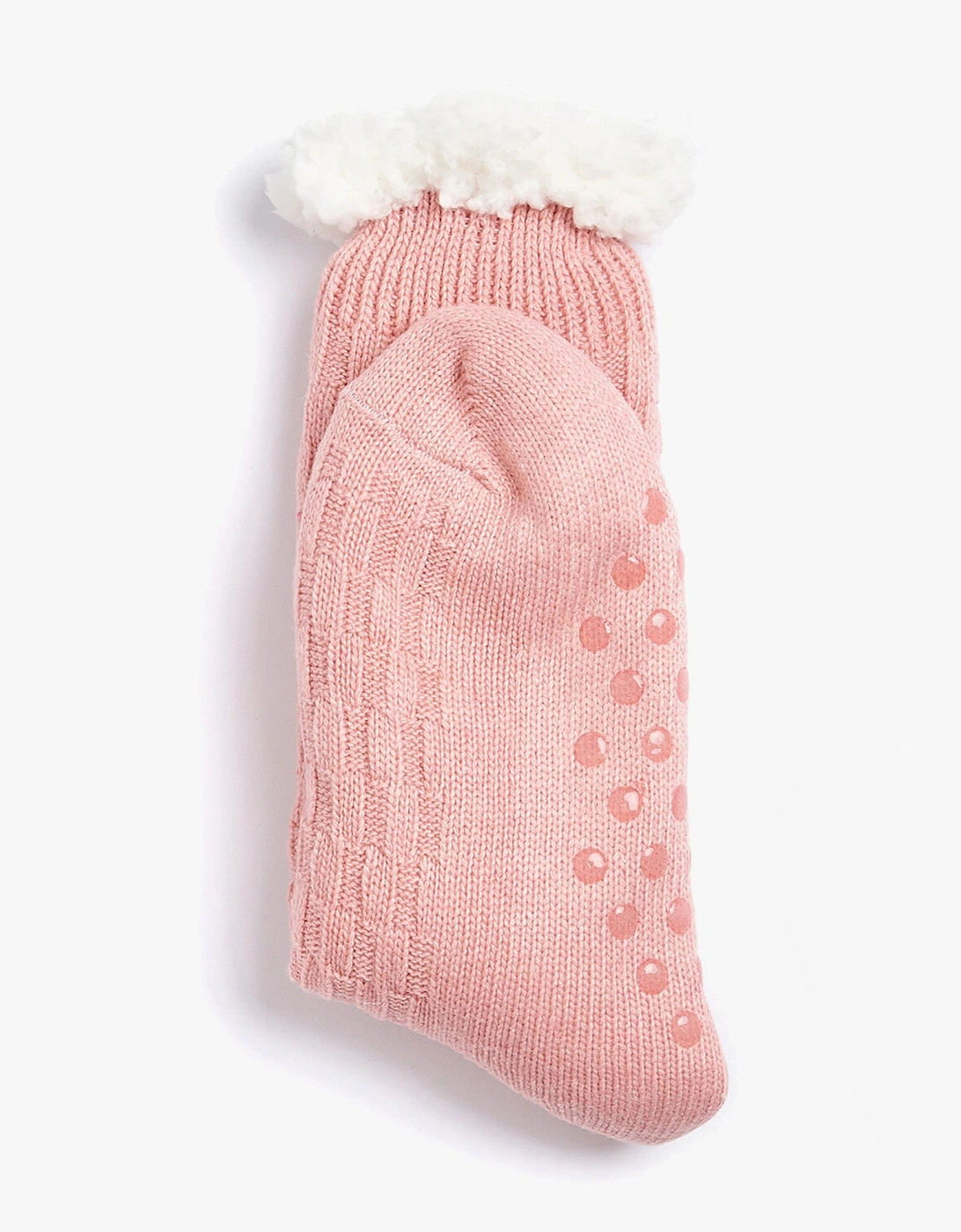 CABLE KNIT LOUNGE Socks Womens Socks Dusty Pink