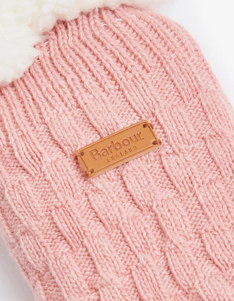 CABLE KNIT LOUNGE Socks Womens Socks Dusty Pink