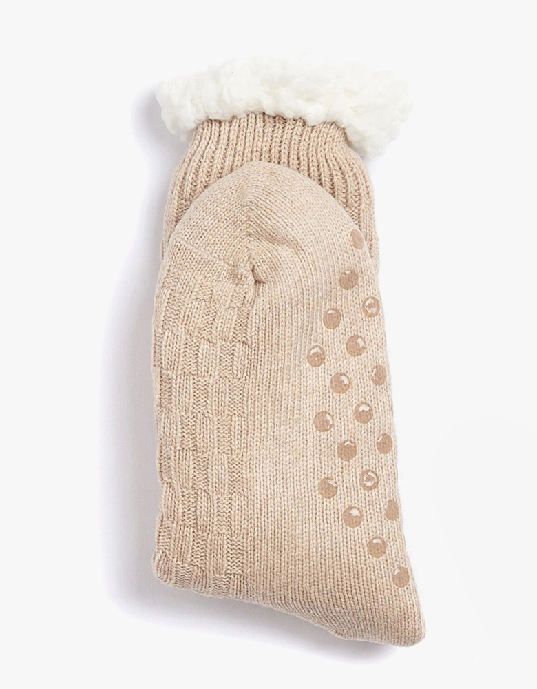 CABLE KNIT LOUNGE Socks Womens Socks Oatmeal