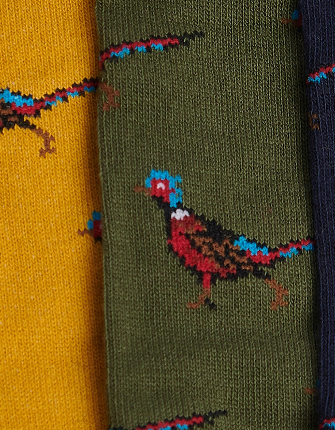 PHEASANT SOCKS Mens Gift Box Forest Mist