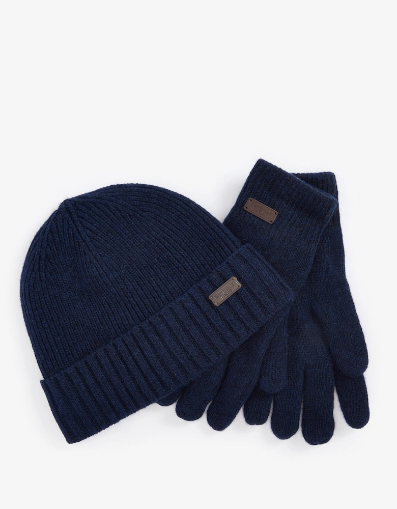 CARLTON BEANIE & GLOVES Gift Set Mens Navy