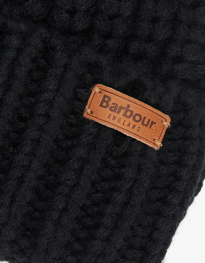 SALTBURN Womens Pom-Pom Beanie Black