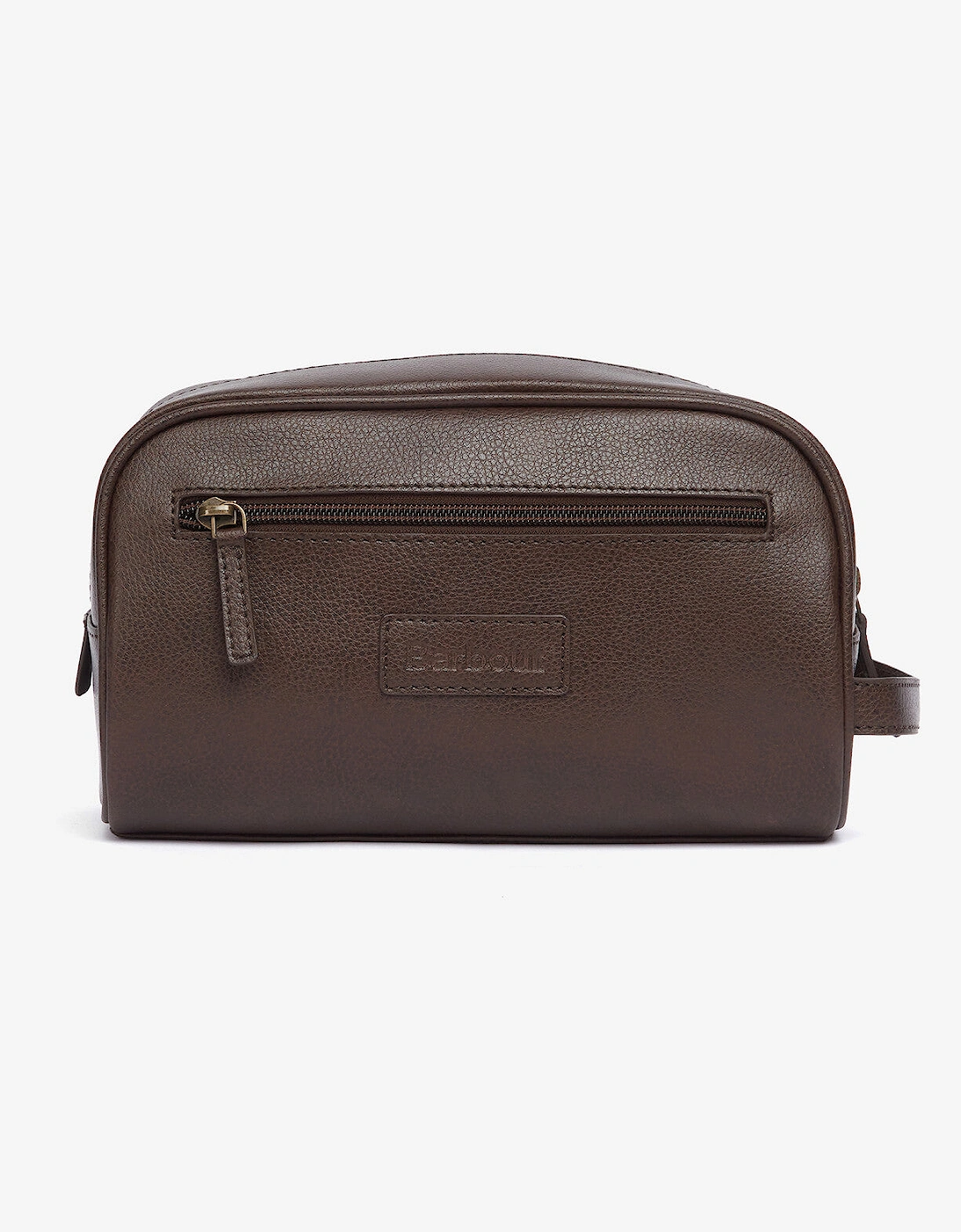 LEATHER Mens Wash Bag Dark Brown, 5 of 4