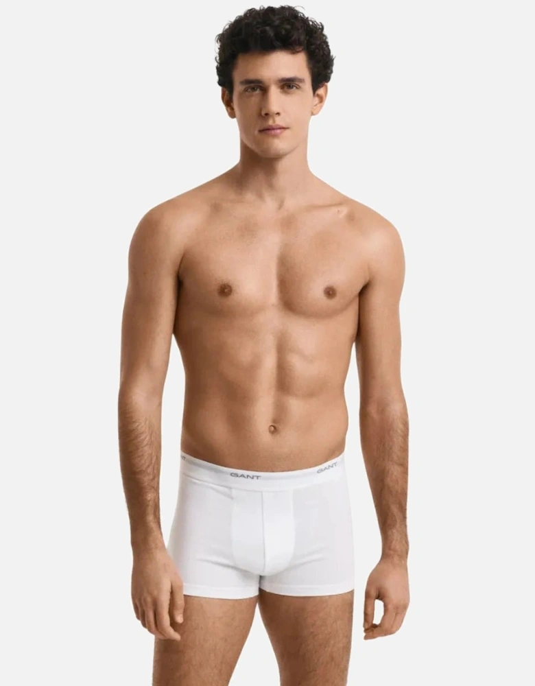 3-Pack Core Logo Boxer Trunks, Black/White/Grey