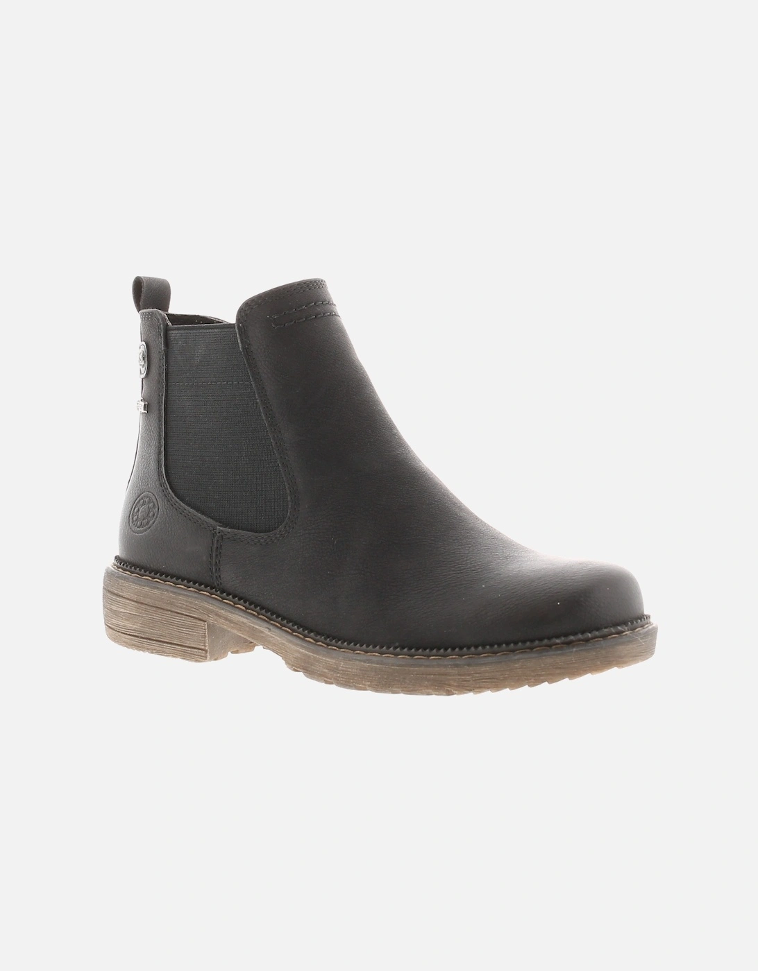 Womens Ankle Boots Rebel Zip Fastening black UK Size, 6 of 5