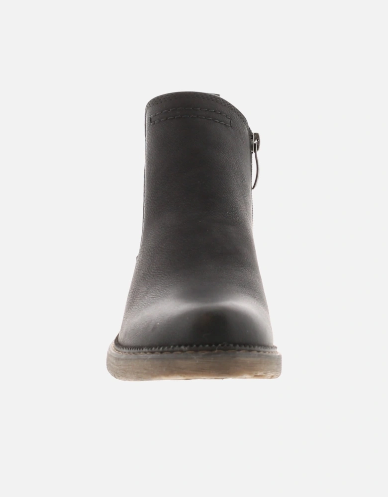 Womens Ankle Boots Rebel Zip Fastening black UK Size