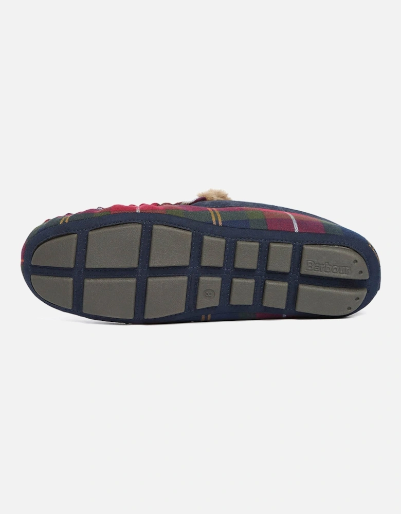 Monty Moccasin Mens Slippers - Winterberry Tartan